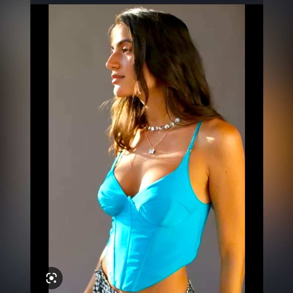 COPY - Karissa Bustier Top from UO in blue 💙 Size small—used but minor wear!
